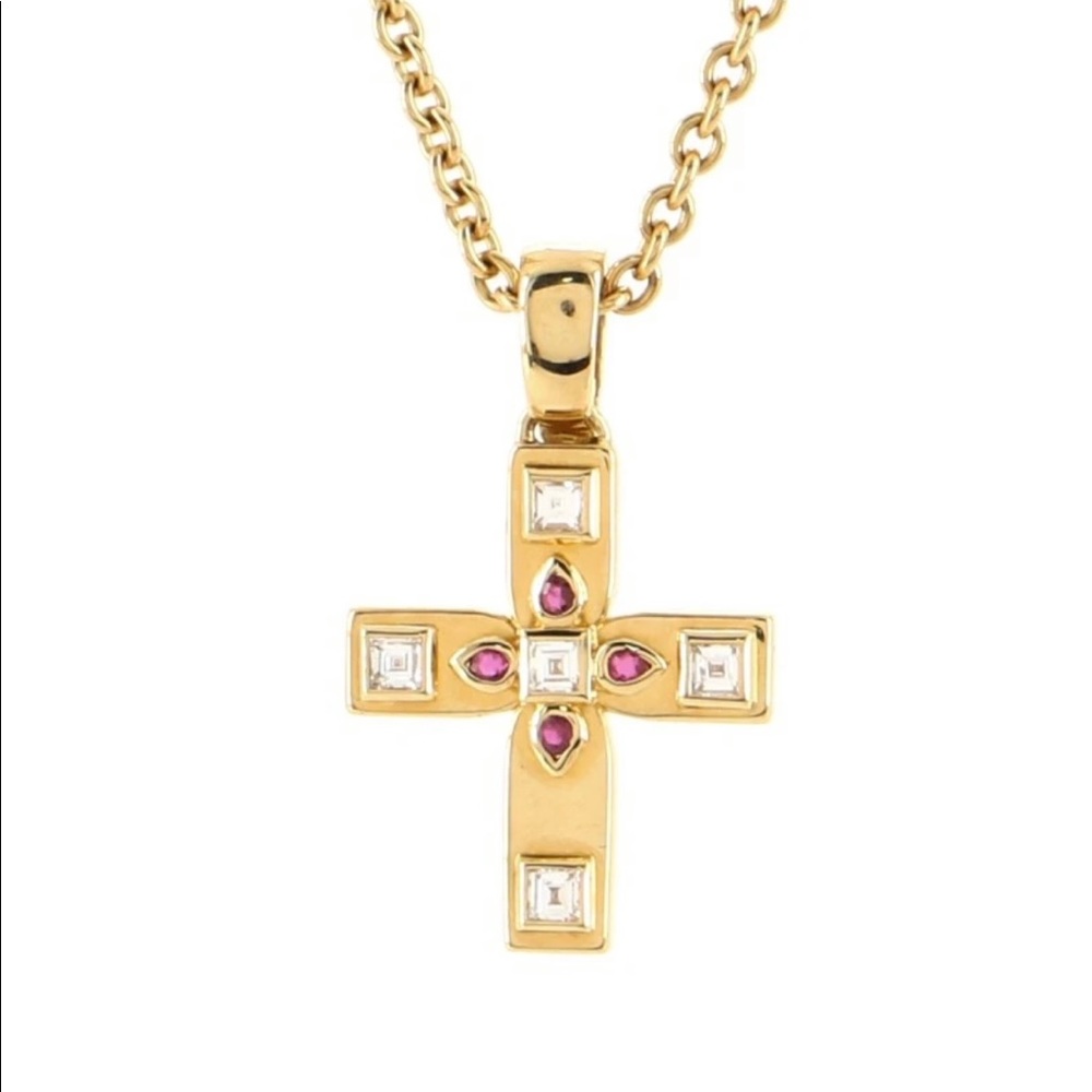SOLD Cartier Byzantine Cross Pendant Necklace